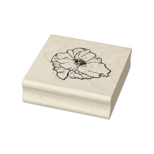 Poppy Flower For All Your Spring Stamping Projects Rubber Stamp