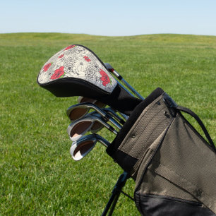 Poppy Flower Garden Pattern Golf Head Cover