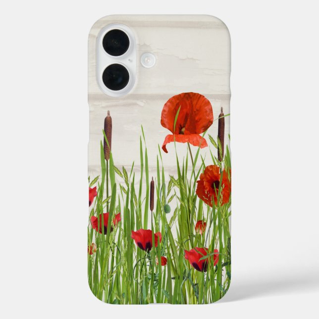 Poppy flower in grass Case-Mate iPhone case (Back)