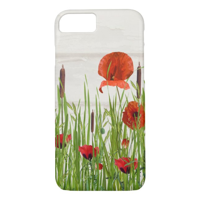 Poppy flower in grass Case-Mate iPhone case (Back)