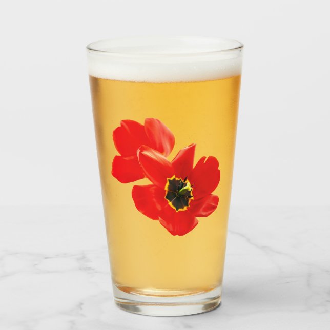 Poppy Flower Shirt, Poppy Shirt, Floral Shirt,  Glass (Front Filled)