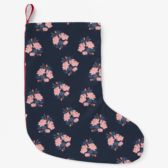 Poppy Flower Small Christmas Stocking (Front)
