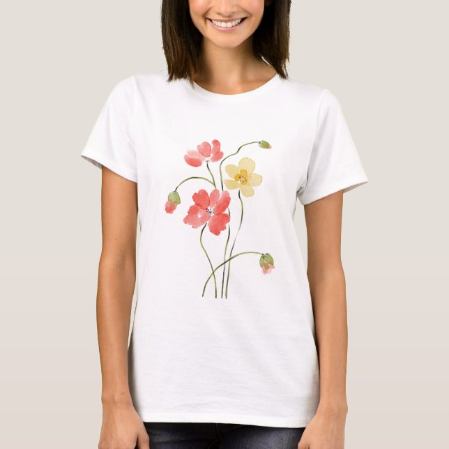 Poppy flower T-shirt (Front)