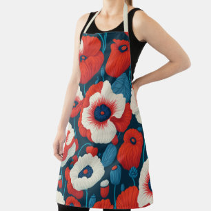 Poppy Flowers Apron