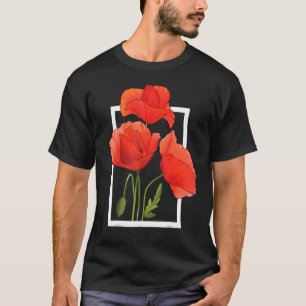 Poppy Flowers Beautiful Plants Nature Graphic T-Shirt