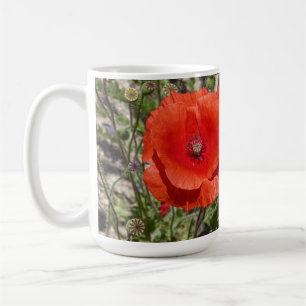 POPPY FLOWERS COFFEE MUG