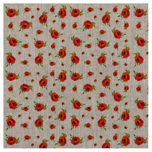 Poppy Flowers Fabric