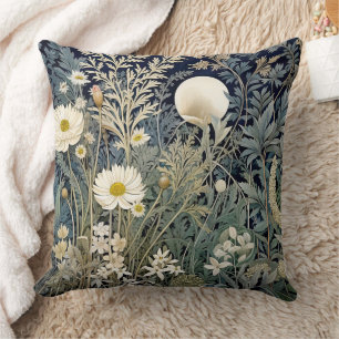 Poppy Flowers Farmhouse Decor Throw Pillow