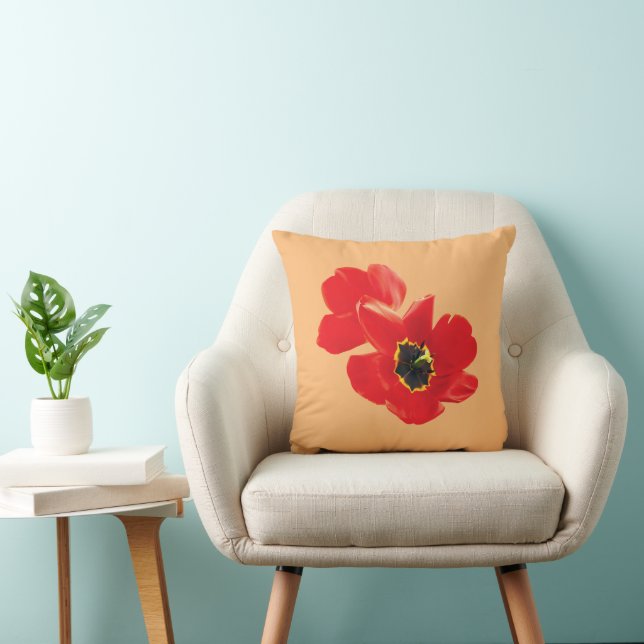 Poppy Flowers For Mum, Grandma Family and Friends Cushion (Chair)