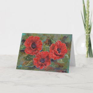 poppy flowers greeting card by Renee Lavoie