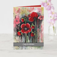 Poppy Flowers In Watercolor