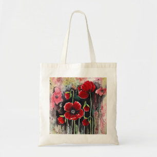 Poppy Flowers In Watercolor  Tote Bag