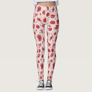 Poppy Flowers Leggings