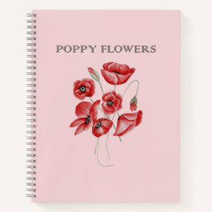 Poppy Flowers Notebook
