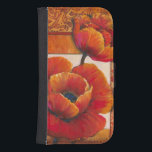 Poppy Flowers on Tan and Orange Background Samsung S4 Wallet Case<br><div class="desc">You can almost feel the texture of the petals on these poppy flowers painted by Tim O'Toole. They blend perfectly with the tan and orange background,  creating a splendidly poetic vision. Buy it for your home or give it as a gift!</div>