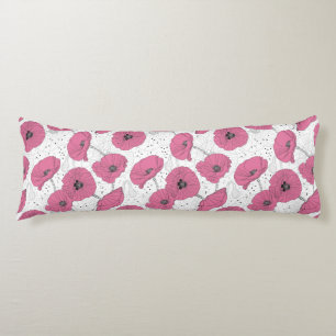 Poppy Flowers Pattern body pillows