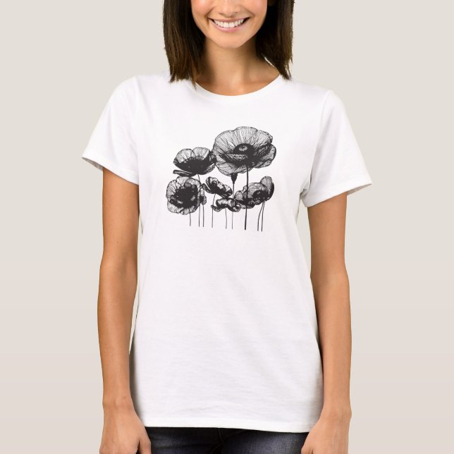 Poppy Flowers T-Shirt (Front)