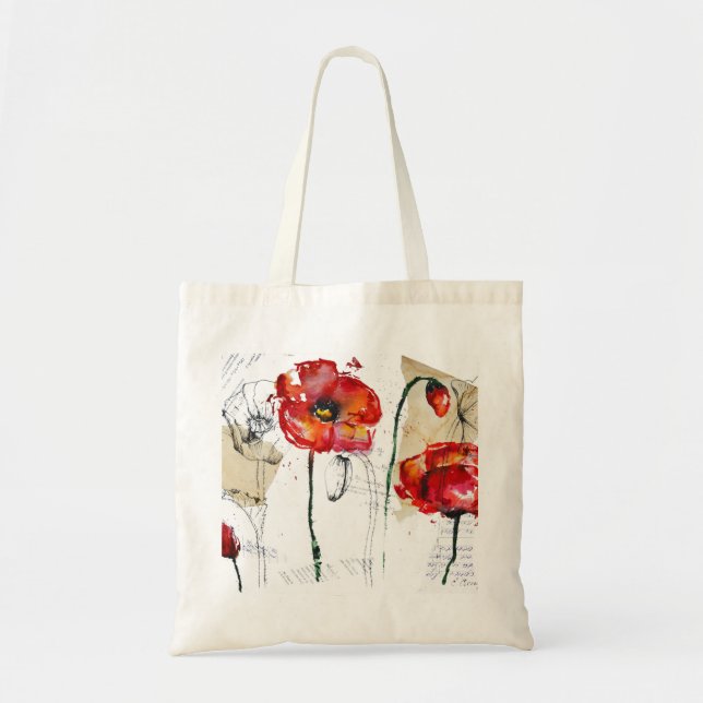 Poppy flowers tote bag (Front)