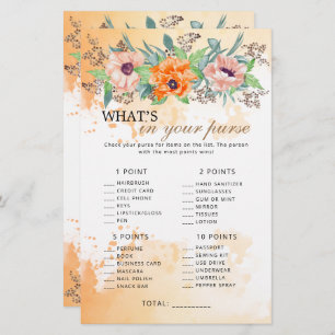 Poppy flowers what's in your purse game