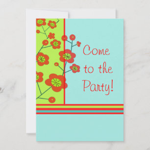 Poppy Fun Party Invitation