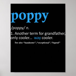 Poppy Funny Grandpa Fathers Day  Poster