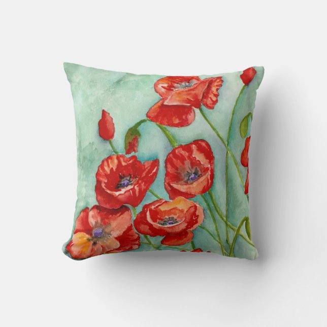 POPPY GARDEN Pillow (Front)