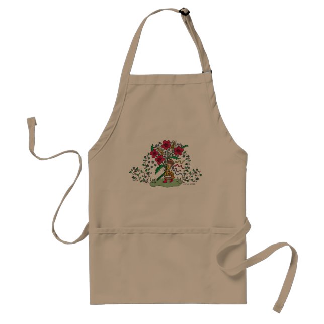 Poppy Girl Ukrainian Folk Art Standard Apron (Front)