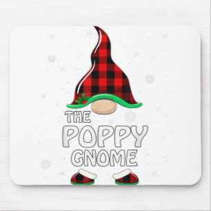 Poppy Gnome Buffalo Plaid Matching Family Christma Mouse Mat