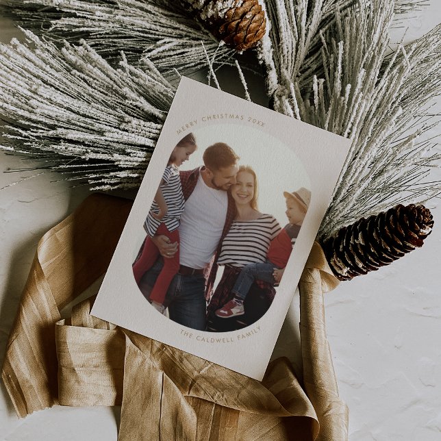 POPPY Gold Modern Fun Family DIY Photo Christmas Holiday Card (POPPY Gold Modern Fun Family DIY Photo Christmas Holiday Card)