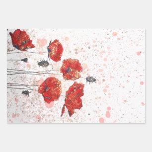 Poppy Gold wrapping paper