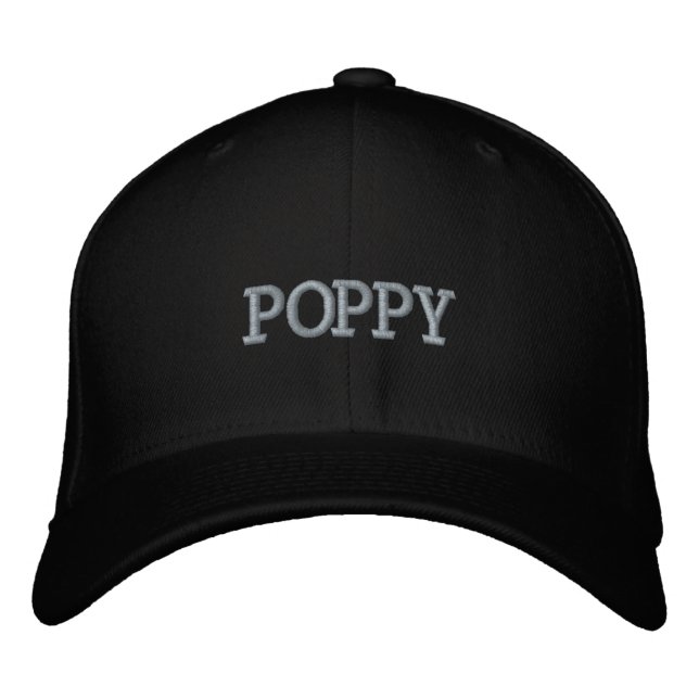 Poppy Grandpa Embroidered Hat (Front)