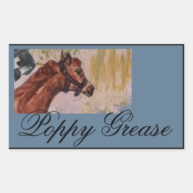Poppy grease rectangular sticker (Front)