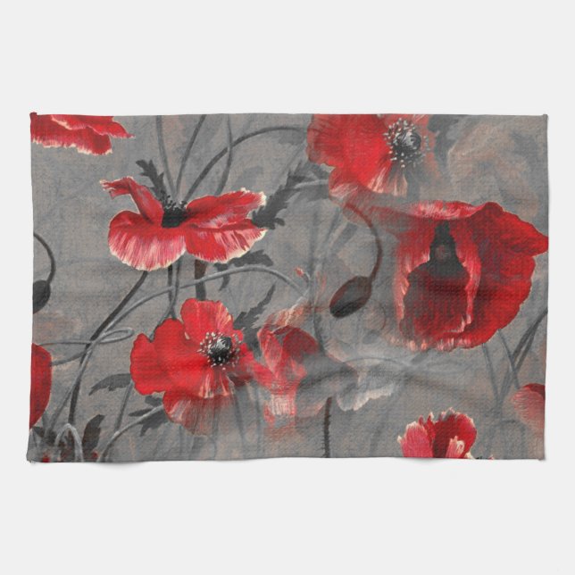Poppy Haze Tea Towel (Horizontal)