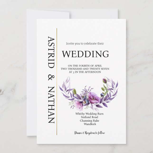 Poppy Heaven Wedding Invitation (Front)