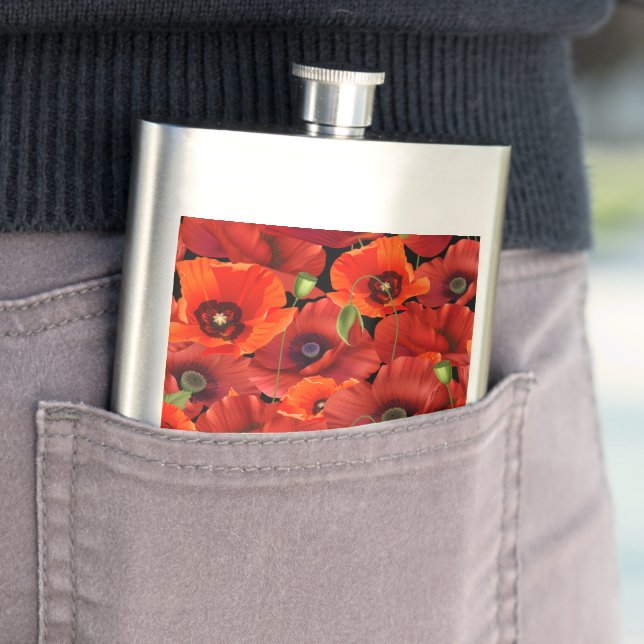 Poppy Hip Flask (In Situ)