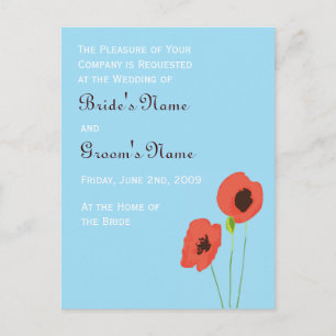 Poppy Invitation Postcard