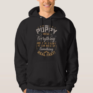 Poppy Knows Everything Men  Vintage Grandpa Hoodie