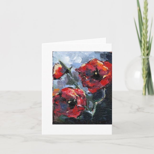 "Poppy Love" Thank You Card (Front)