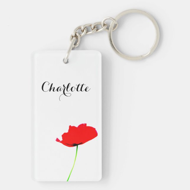 POPPY Lovely Personalised 2-sided Keychain (Back)