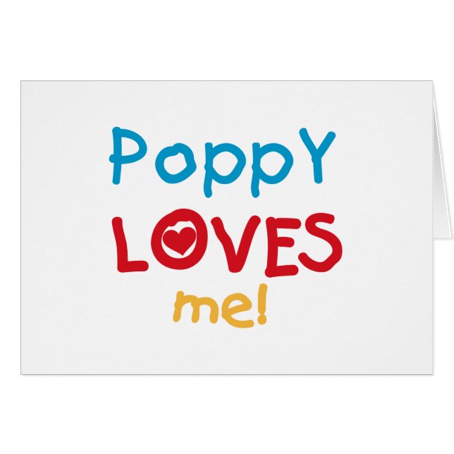 Poppy Loves Me T-shirts and Gifts (Front Horizontal)