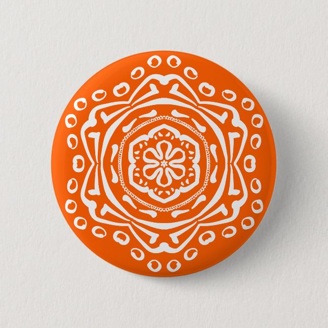 Poppy Mandala 6 Cm Round Badge (Front)