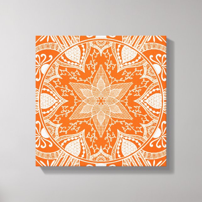 Poppy Mandala Canvas Print (Front)