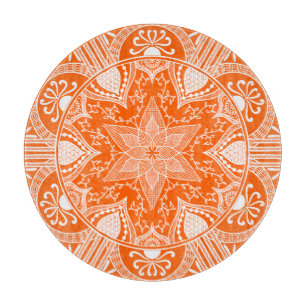 Poppy Mandala Cutting Board