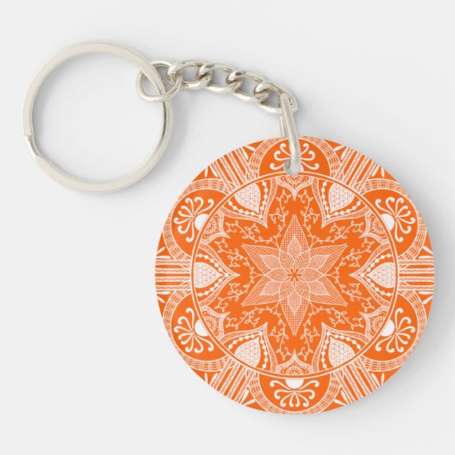 Poppy Mandala Key Ring (Front)