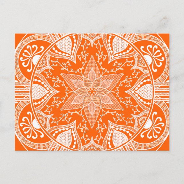 Poppy Mandala Postcard (Front)