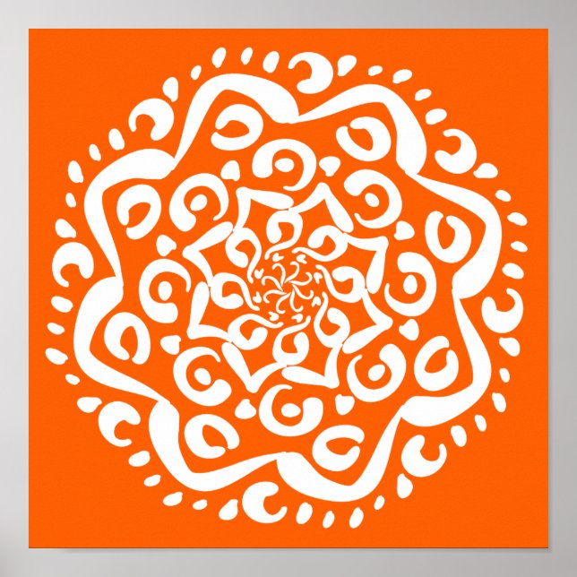 Poppy Mandala Poster (Front)