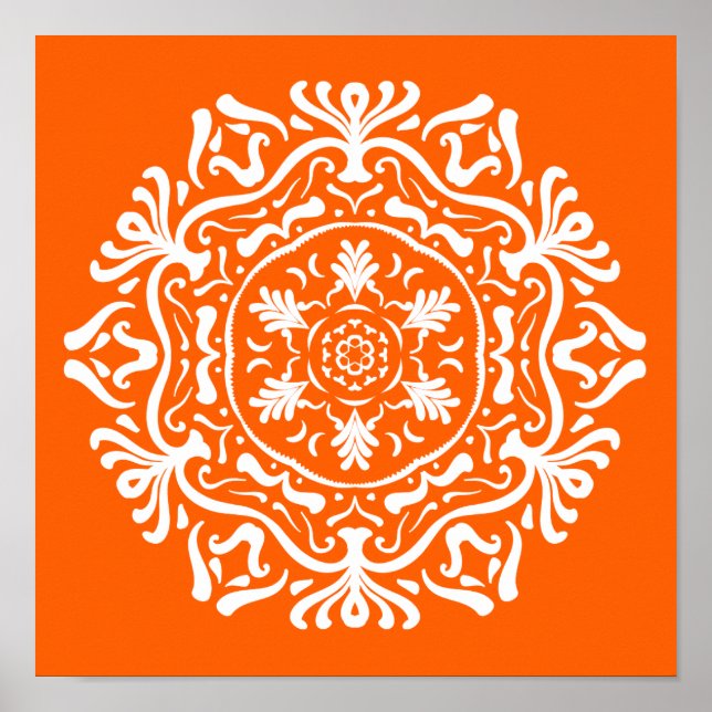 Poppy Mandala Poster (Front)
