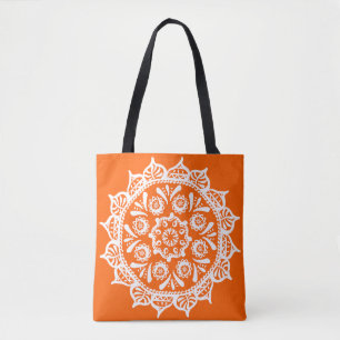 Poppy Mandala Tote Bag