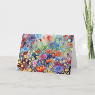 "Poppy Meadow" Blank Notecard