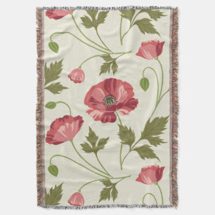 Poppy Meadow Throw Blanket